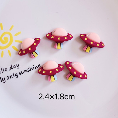 10 vnt Astronaut Planet Nail Charm 2,5*1,6cm Oversize Rocket Nails Art dervos dekoravimo animacinių filmų Kawaii 3D kosmoso manikiūro reikmenys