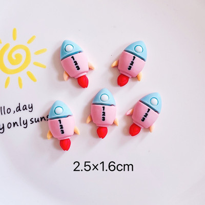 10 vnt Astronaut Planet Nail Charm 2,5*1,6cm Oversize Rocket Nails Art dervos dekoravimo animacinių filmų Kawaii 3D kosmoso manikiūro reikmenys