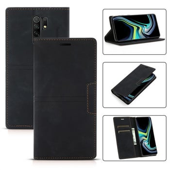 За Xiaomi Redmi 9 Case Кожен магнитен калъф за Funda Xiaomi Redmi 9 Cover Redmi 9T 9A 9AT 9C Портфейл Flip Stand Калъфи за телефони