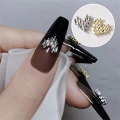 20 vnt. Graviruota širdelė Metaliniai nagų pakabukai Dalys Aukso sidabro lydinio Papuošalai Nagai Priedai Blizgūs 3D Persikai Širdies manikiūro reikmenys