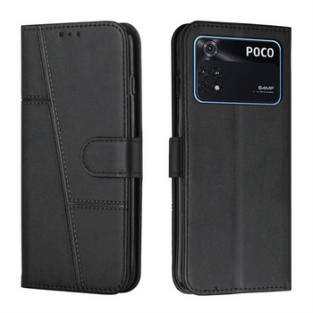 За Xiaomi Poco M4 Pro Case Flip Wallet Book Cover For Coque XiaoMi PocoM4 Pro M 4 M4Pro 5G Калъф за телефон Кожени защитни калъфи