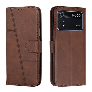 За Xiaomi Poco M4 Pro Case Flip Wallet Book Cover For Coque XiaoMi PocoM4 Pro M 4 M4Pro 5G Калъф за телефон Кожени защитни калъфи