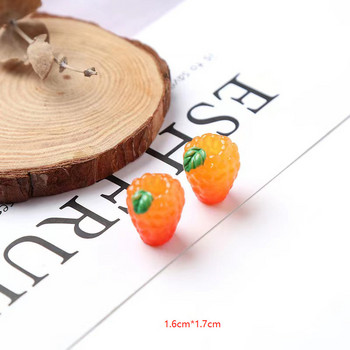 5D симулация на плодови декорации за нокти смола портокал Направи си сам Kawaii аксесоари Ярки свежи бижута Орнамент 10 бр. Маникюр кристал