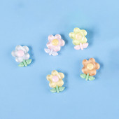 10 vnt. Didelės gėlės Nagų dalys Animacinis filmas Korėjietiškas mielas nagų žavesys Kalnų krištolas 3D Ryškus kremas Priedai Manikiūro papuošalai 13mm*16mm