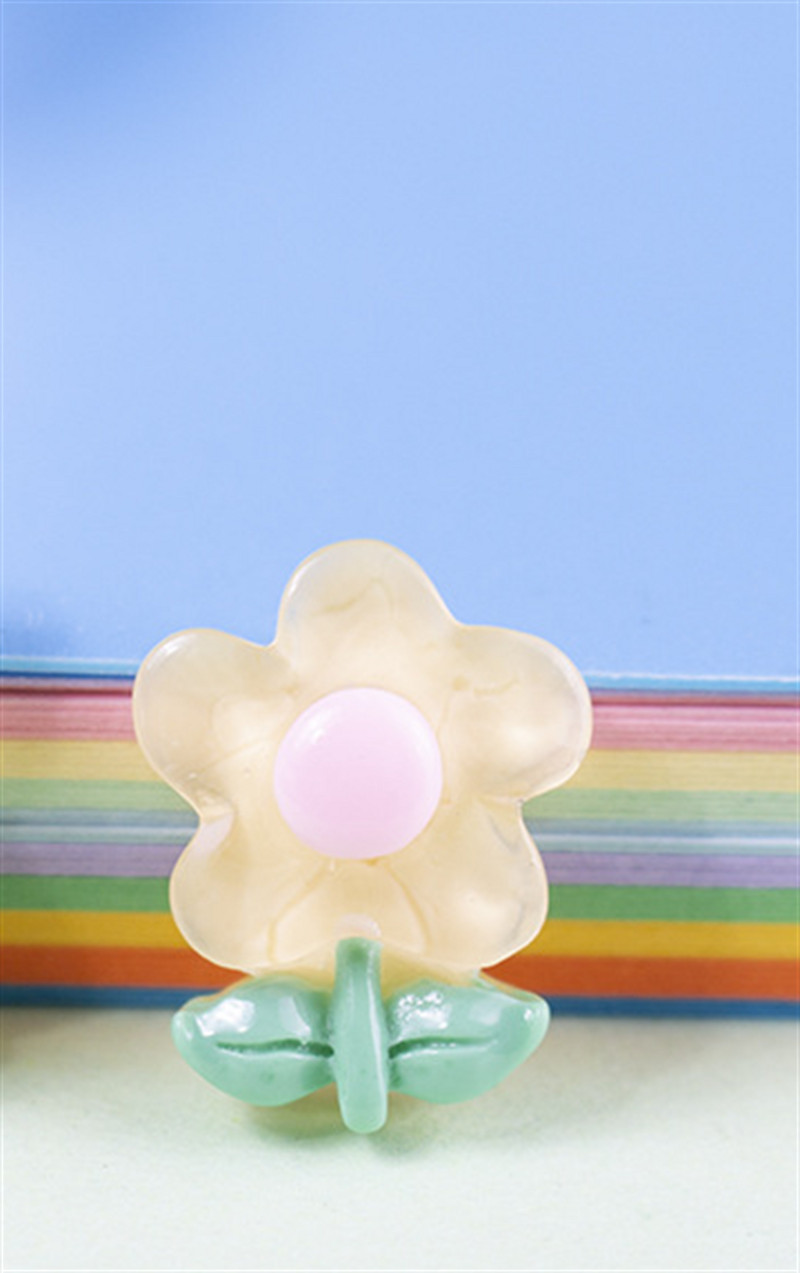 10 vnt. Didelės gėlės Nagų dalys Animacinis filmas Korėjietiškas mielas nagų žavesys Kalnų krištolas 3D Ryškus kremas Priedai Manikiūro papuošalai 13mm*16mm