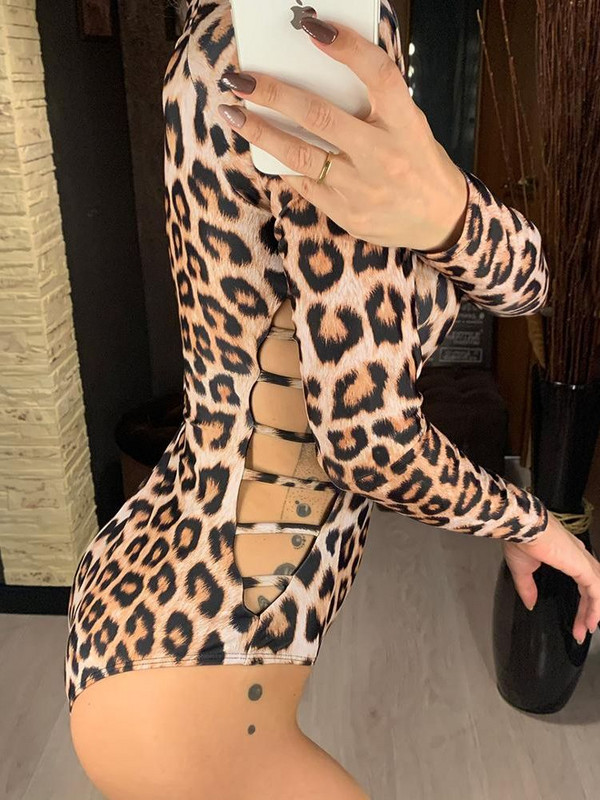 Novi seksi jednodijelni kupaći kostim s patentnim zatvaračem Rash Guard, ženski kupaći kostim, ženski kupaći kostim s leopard zmijom i dugim rukavima V2108L