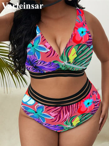 0XL - 4XL New Printed Bikini Plus Size Large Size Μαγιό Γυναικείο Μαγιό Γυναικείο Σετ μπικίνι δύο τεμαχίων Μαγιό V3893