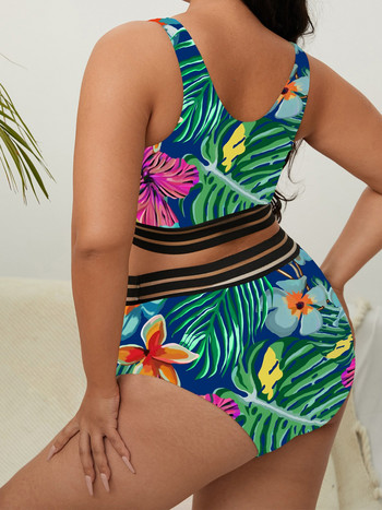 0XL - 4XL New Printed Bikini Plus Size Large Size Μαγιό Γυναικείο Μαγιό Γυναικείο Σετ μπικίνι δύο τεμαχίων Μαγιό V3893