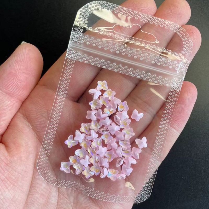 20 kom Mocha Crystal Butterfly Nail Dio 2022 Novi mini privjesci za nokte Sjajno zašiljeno dno dijamantni ukrasi za nokte Dodaci 5 mm