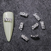 20 vnt japoniškų susuktų nagų lydinio pakabukai aukso sidabro detalės dekorai nagai priedai 3D tuščiaviduriai prancūziški kanapiniai virveliai nagų dalys puošia G1