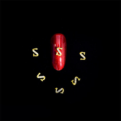 10vnt 3D nagų pakabukai aukso sidabro abėcėlė Kalnų krištolas lydinys metalas ABC raidžių antgaliai Dekoracijos Blizgučiai nagų detalės dekoravimas S26