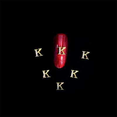 10vnt 3D nagų pakabukai aukso sidabro abėcėlė Kalnų krištolas lydinys metalas ABC raidžių antgaliai Dekoracijos Blizgučiai nagų detalės dekoravimas S26