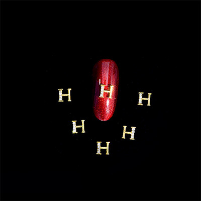 10vnt 3D nagų pakabukai aukso sidabro abėcėlė Kalnų krištolas lydinys metalas ABC raidžių antgaliai Dekoracijos Blizgučiai nagų detalės dekoravimas S26