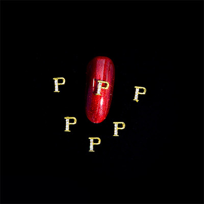 10vnt 3D nagų pakabukai aukso sidabro abėcėlė Kalnų krištolas lydinys metalas ABC raidžių antgaliai Dekoracijos Blizgučiai nagų detalės dekoravimas S26