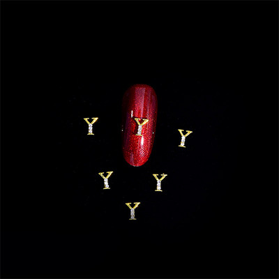 10vnt 3D nagų pakabukai aukso sidabro abėcėlė Kalnų krištolas lydinys metalas ABC raidžių antgaliai Dekoracijos Blizgučiai nagų detalės dekoravimas S26