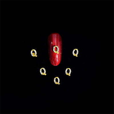 10vnt 3D nagų pakabukai aukso sidabro abėcėlė Kalnų krištolas lydinys metalas ABC raidžių antgaliai Dekoracijos Blizgučiai nagų detalės dekoravimas S26