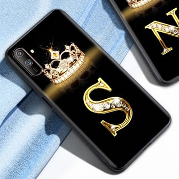 Θήκη τηλεφώνου για Oppo Realme 8 C21 6 7 Pro C3 A53 A9 GT XT A93 A52 7i 5 Find X2 Lite Tpu Soft Silicone Cover Diamond Crown Letter