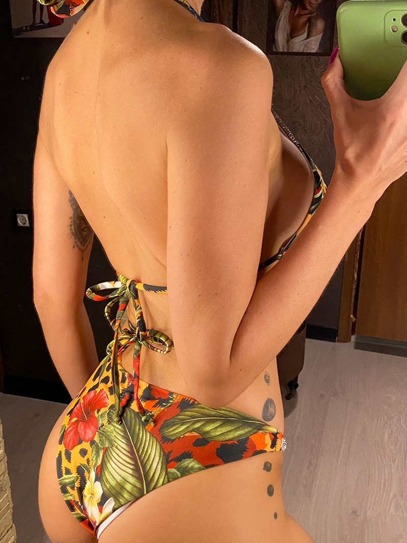 Novi sjajni ženski kupaći kostim s halterima i dijamantima Ženski kupaći kostim Dvodijelni bikini komplet s visokim izrezom Kupaći kostim za kupanje V3117P