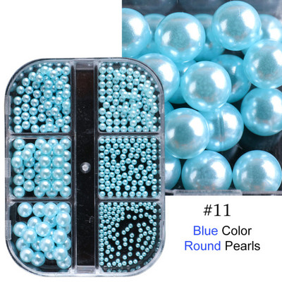 Charms Pearl Nail Art Dekorációk Fehér Lila Arany Acélgyöngyök Golyós 3D Köröm Ékszerek Kristály Strasszkövek Barkács manikűr TR6ZZ01-17