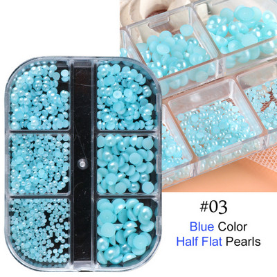Charms Pearl Nail Art Dekorációk Fehér Lila Arany Acélgyöngyök Golyós 3D Köröm Ékszerek Kristály Strasszkövek Barkács manikűr TR6ZZ01-17