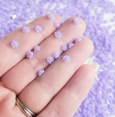 100db lila rózsa virág cabochon lapos hátú díszítés kellék Gyanta Apró rózsa virág színe fröccsent cabochon lapos hátú ， 6mm
