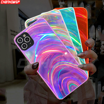 Γυαλιστερή 3D θήκη τηλεφώνου Laser Rainbow Glitter για iPhone 14 13 12 11 Pro Max X XR XS Max 7 8 Plus Πίσω κάλυμμα πλαισίου από μαλακή σιλικόνη