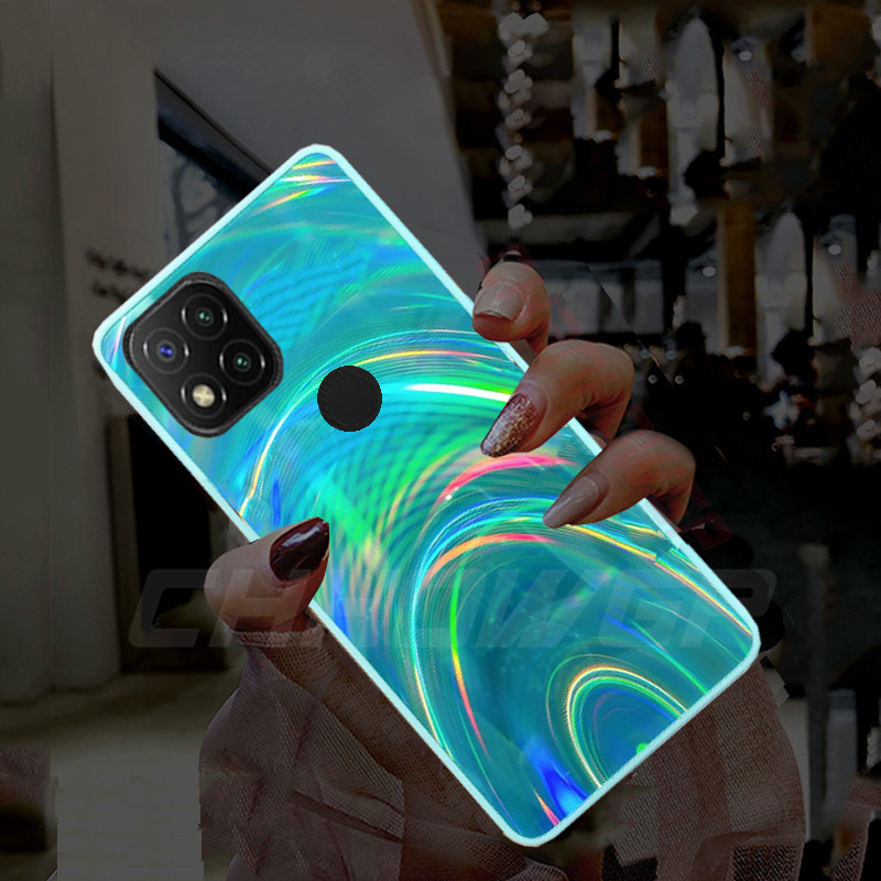Glitter Rainbow Laser Case Xiaomi POCO M3 X3 NFC Note 9S 8 9 Pro 9C NFC 9A 9AT Mi Note 10 Lite CC9 Pro pehme TPU tagakaas jaoks