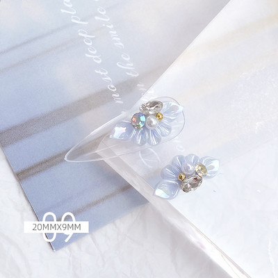 10 db Garland Bowknot Pearl körömbűvész cirkon masni koszorú design kristályok köröm strassz ékszerek körömdíszítéshez J-2022