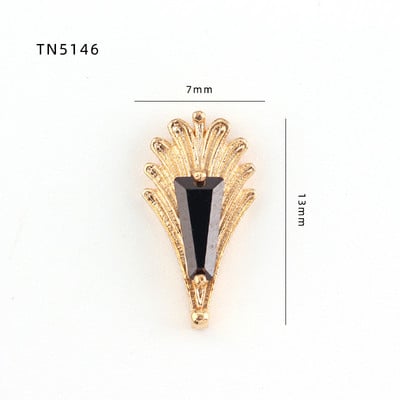 5db Nail Art Charms 3D luxus fekete cirkon köröm gyémántok ékszerek kövek dekoráció cirkon köröm ékszerek barkács manikűrhöz &DE