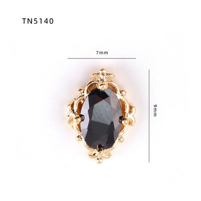 5db Nail Art Charms 3D luxus fekete cirkon köröm gyémántok ékszerek kövek dekoráció cirkon köröm ékszerek barkács manikűrhöz &DE