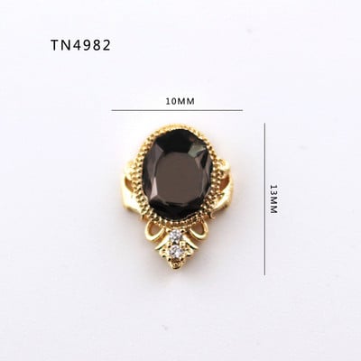 5db Nail Art Charms 3D luxus fekete cirkon köröm gyémántok ékszerek kövek dekoráció cirkon köröm ékszerek barkács manikűrhöz &DE