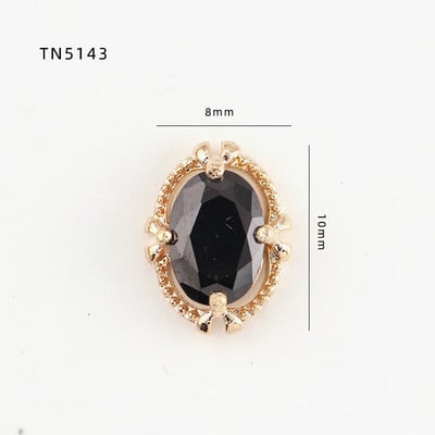5db Nail Art Charms 3D luxus fekete cirkon köröm gyémántok ékszerek kövek dekoráció cirkon köröm ékszerek barkács manikűrhöz &DE