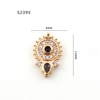 5db Nail Art Charms 3D luxus fekete cirkon köröm gyémántok ékszerek kövek dekoráció cirkon köröm ékszerek barkács manikűrhöz &DE