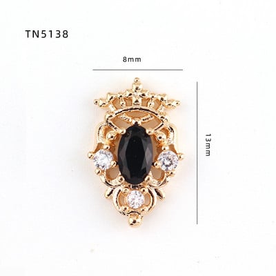 5db Nail Art Charms 3D luxus fekete cirkon köröm gyémántok ékszerek kövek dekoráció cirkon köröm ékszerek barkács manikűrhöz &DE