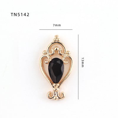 5db Nail Art Charms 3D luxus fekete cirkon köröm gyémántok ékszerek kövek dekoráció cirkon köröm ékszerek barkács manikűrhöz &DE