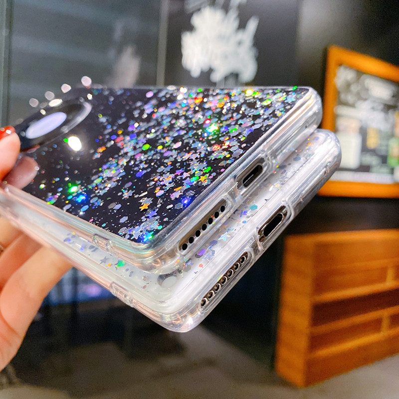 Για Xiaomi Redmi Note 10 Pro 10S Θήκη Glitter Sequins Θήκες τηλεφώνου για Redmi Note 9T 9S 9 Pro 9A 9AT 9C NFC Κάλυμμα μαλακής σιλικόνης