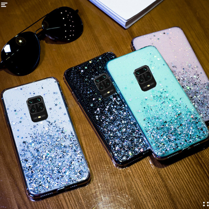 Glitter pehme ümbris Xiaomi mi 10 A3 Lite Redmi Note 9 PRO 9S Note9S 6 6A 7 7A NOTE 8 8T K30 K20 4X 5 Pro F1 telefoni ümbris jaoks