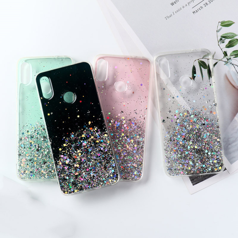 Glitter pehme ümbris Xiaomi mi 10 A3 Lite Redmi Note 9 PRO 9S Note9S 6 6A 7 7A NOTE 8 8T K30 K20 4X 5 Pro F1 telefoni ümbris jaoks