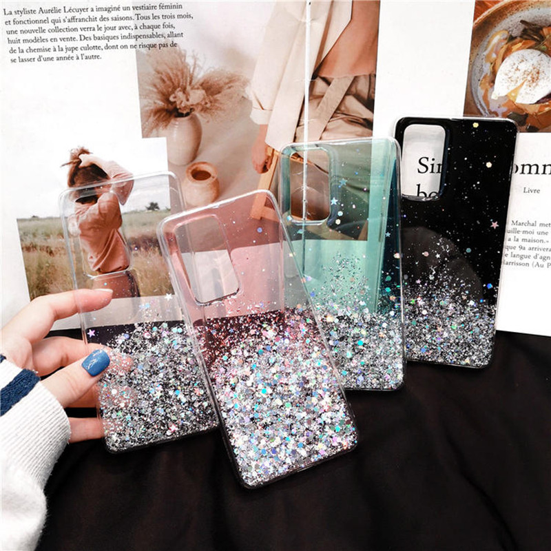 Glitter minkštas dėklas, skirtas Samsung Galaxy A51 A71 A41 A31 A21 A21S A01 A91 A81 A10 A10S A20 A20S A30 A30S A50 A70 telefono dėklas