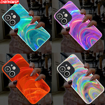 Калъф Gradient Glitter Rainbow Mirorr за iPhone 13 12 11 Pro Max X XR XS Max 6 6S 8 7 Plus Bling Aurora Laser Soft TPU Cover