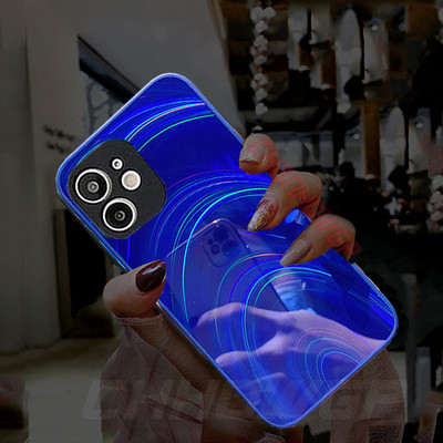 Gradient Glitter Rainbow Mirorr ümbris iPhone`ile 13 12 11 Pro Max X XR XS Max 6 6S 8 7 Plus Bling Aurora Laser Soft TPU kate