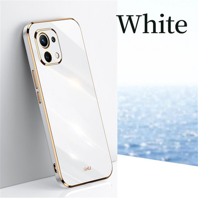 Θήκη για Xiaomi Mi 11 Χρυσό πλαίσιο Μαλακό κάλυμμα TPU για Xiaomi Mi 11 Mi11 Pro Ultra Lite 5G 4G 11T Mi11T Θήκη τηλεφώνου σιλικόνης