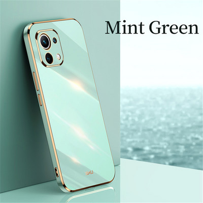 Θήκη για Xiaomi Mi 11 Χρυσό πλαίσιο Μαλακό κάλυμμα TPU για Xiaomi Mi 11 Mi11 Pro Ultra Lite 5G 4G 11T Mi11T Θήκη τηλεφώνου σιλικόνης
