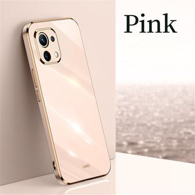 Θήκη για Xiaomi Mi 11 Χρυσό πλαίσιο Μαλακό κάλυμμα TPU για Xiaomi Mi 11 Mi11 Pro Ultra Lite 5G 4G 11T Mi11T Θήκη τηλεφώνου σιλικόνης