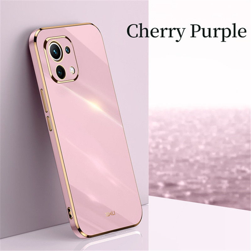 Torbica za Xiaomi Mi 11 Zlatni okvir, mekana TPU maska za Xiaomi Mi 11 Mi11 Pro Ultra Lite 5G 4G 11T Mi11T Silikonska telefonska torbica