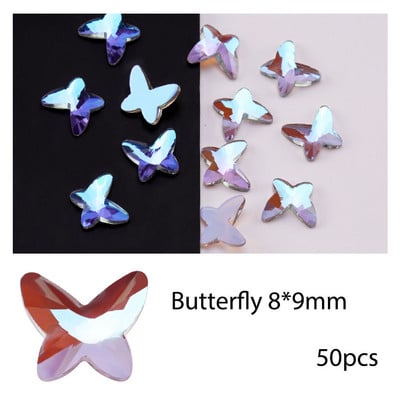 50/100db köröm alakú fúró strassz Alkatrészek kristály csepp rombusz nyíl színes lapos hátú kövek 3D drágakövek körömdíszítés