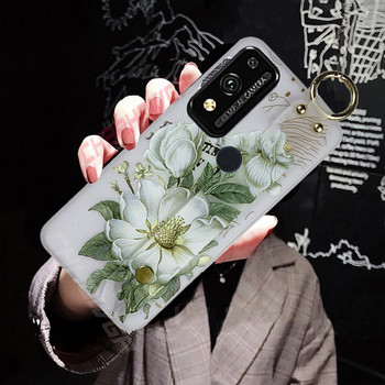 Flowers Soft Silicon Wrist θήκη για Huawei P30 P40 Lite E Pro P Smart Y7P Y8P Y8S Honor 9X 9C 10i 30 20 Lite Pro TPU Cover