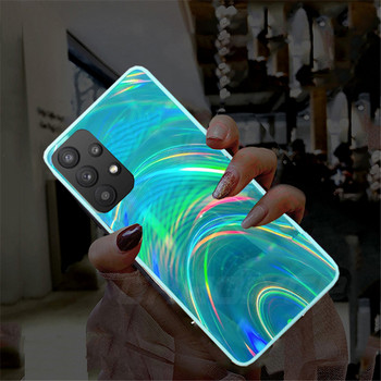Блестящ 3D Rainbow лазерен калъф за Samsung Galaxy A03 A02 A13 A33 A53 A73 A22 A32 A42 A52 A12 S21 EF S22 Ultra Plus меко покритие
