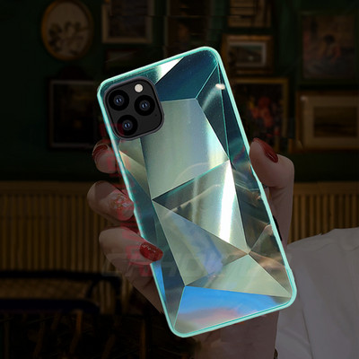 Γυαλιστερή θήκη καθρέφτη διαμαντιού για iPhone 12 11 Pro XS Max XR X Πίσω κάλυμμα TPU Soft Edge Για iPhone 12 mini 7 8 6 Plus SE 2020 Προφυλακτήρας