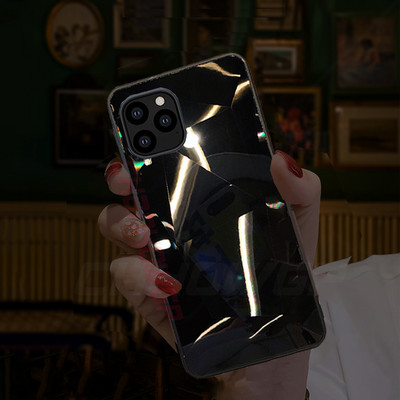 Γυαλιστερή θήκη καθρέφτη διαμαντιού για iPhone 12 11 Pro XS Max XR X Πίσω κάλυμμα TPU Soft Edge Για iPhone 12 mini 7 8 6 Plus SE 2020 Προφυλακτήρας